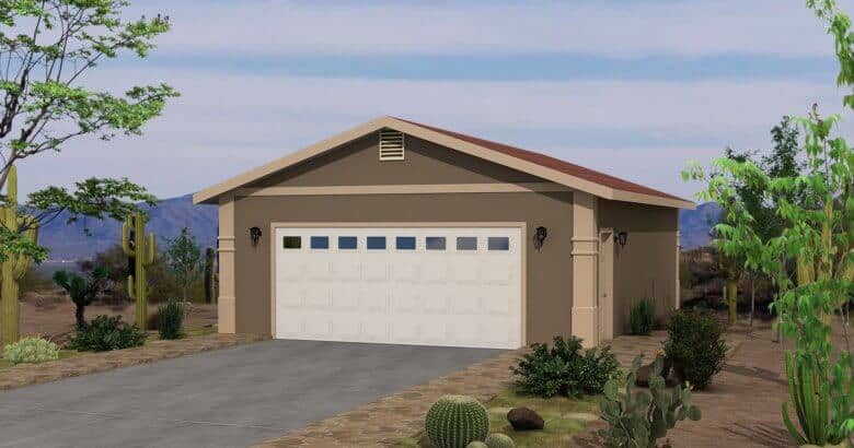 Plan 3 24 ft. x 32 ft. Garage