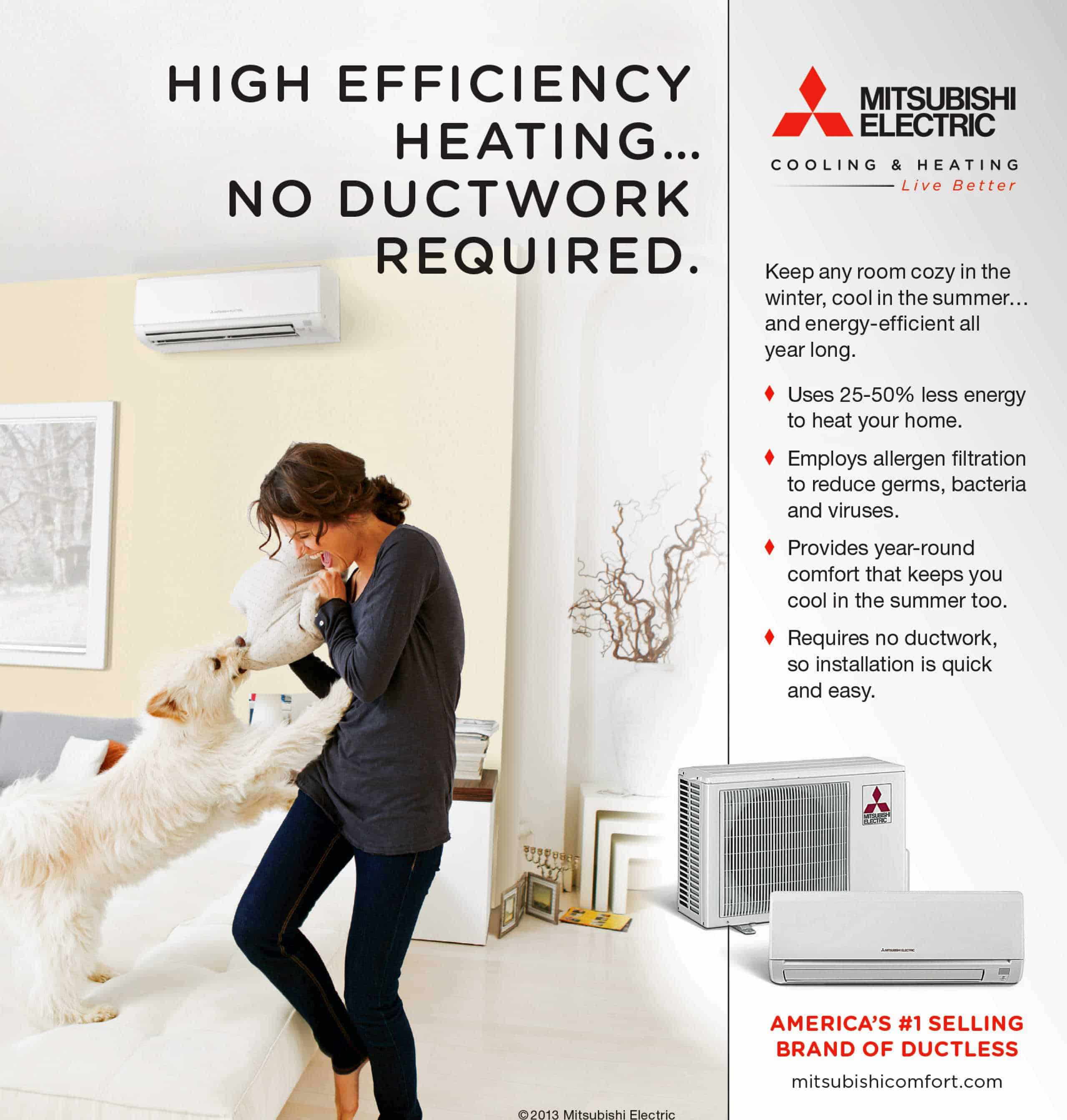 save energy - Mitsubishi cooling and heating